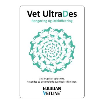Label til doseringsflaske til Vet UltraDes